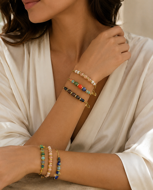 RONDELLA BRACCIALE vetro di Murano e ceramica