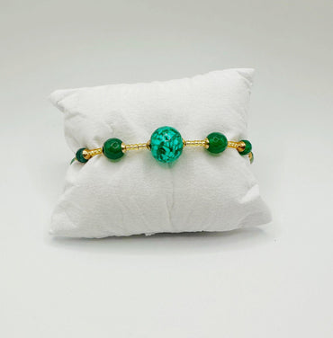SCRIGNO BRACCIALE vetro di Murano e Agata