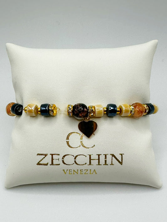 RONDELLA BRACCIALE FULL vetro di Murano e ceramica