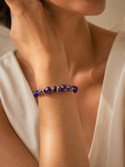 EMILY BRACCIALE con Perle in vetro di Murano con avventurina
