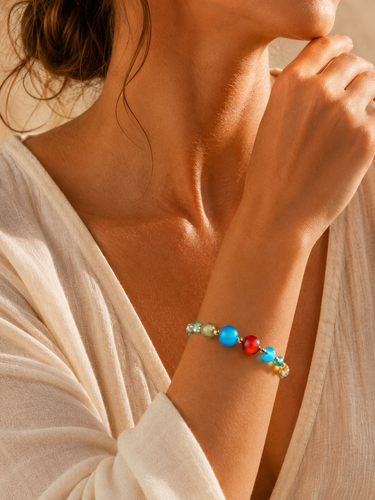 CRYSTAL BRACCIALE vetro di Murano lustro