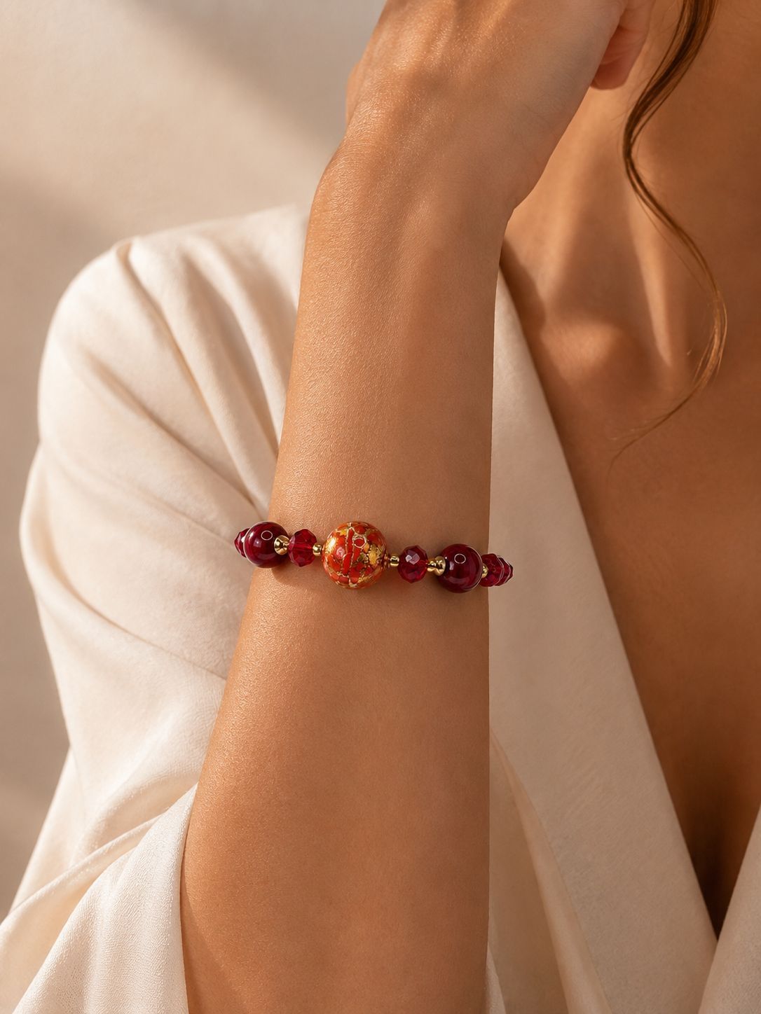 MACULATA BRACCIALE RIGIDO 5 PERLE
