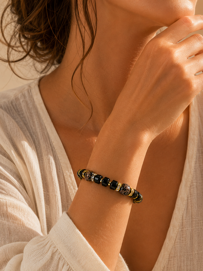 RONDELLA BRACCIALE FULL vetro di Murano e ceramica