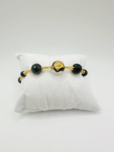 SCRIGNO BRACCIALE vetro di Murano e Onice