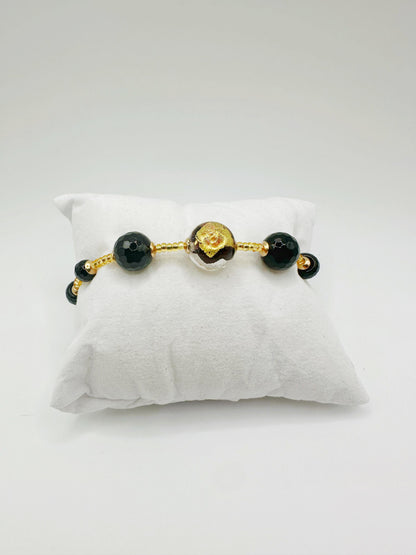 SCRIGNO BRACCIALE vetro di Murano e Onice