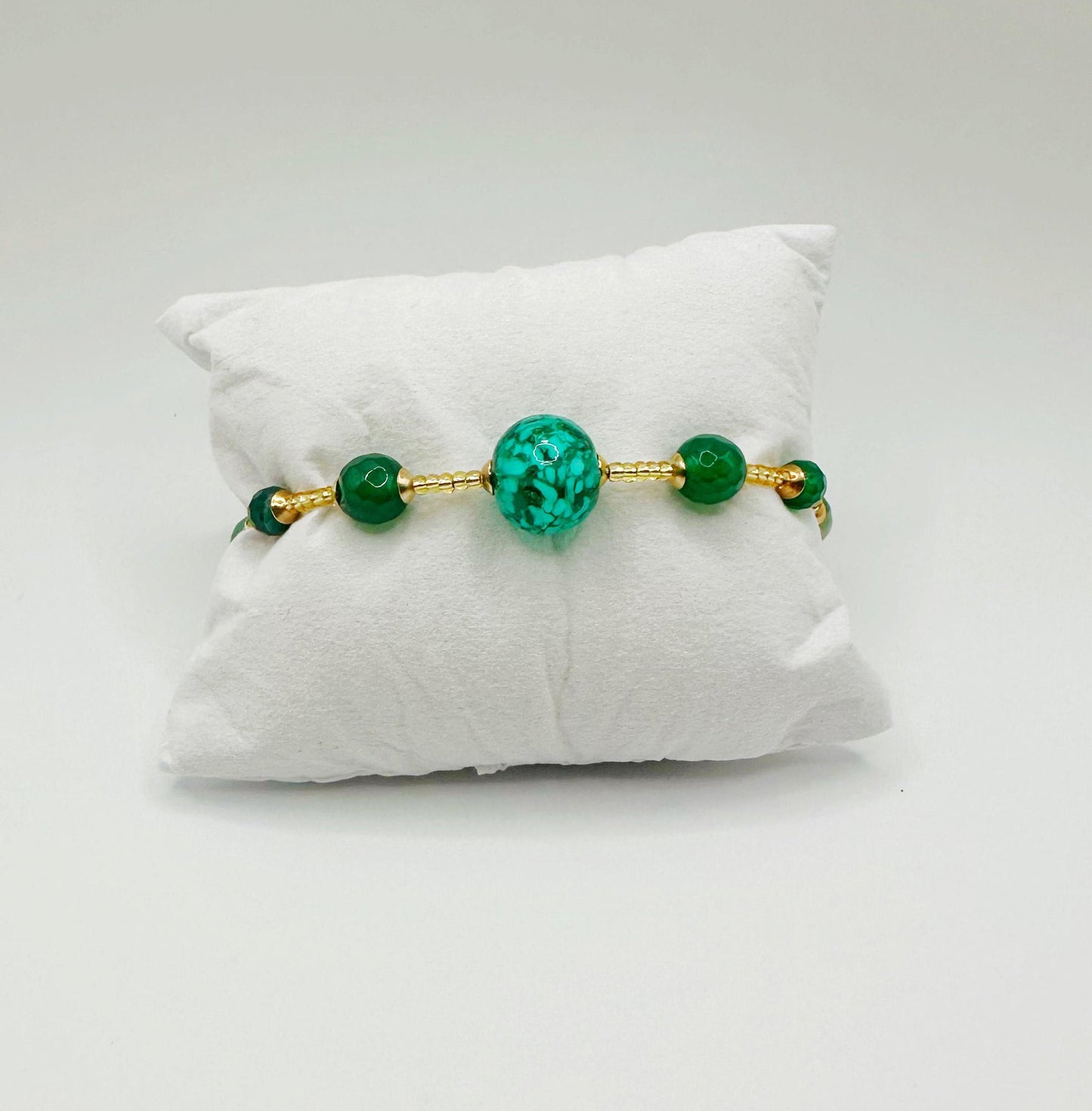 SCRIGNO BRACCIALE vetro di Murano e Agata DG3506