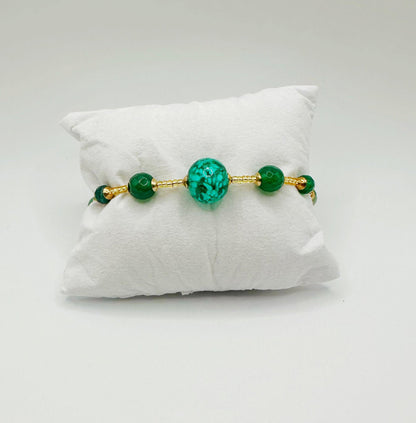 SCRIGNO BRACCIALE vetro di Murano e Agata