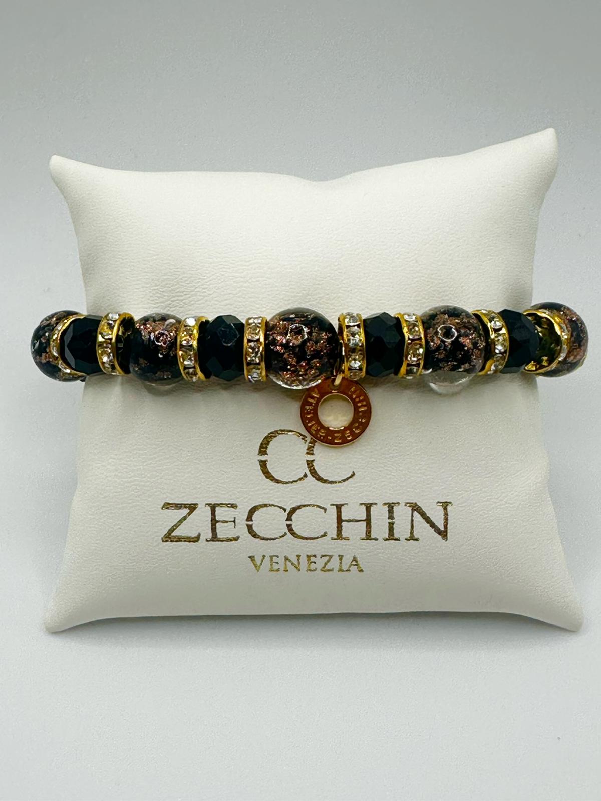FENICE BRACCIALE vetro di Murano perla mm10