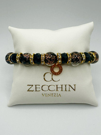 FENICE BRACCIALE vetro di Murano perla mm10