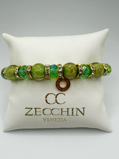 FENICE BRACCIALE vetro di Murano perla mm10