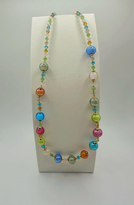 CRYSTAL COLLANA  TONDO 10 MM LP129 Cm 50