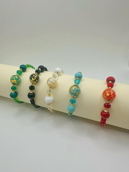 MACULATA BRACCIALE RIGIDO 5 PERLE