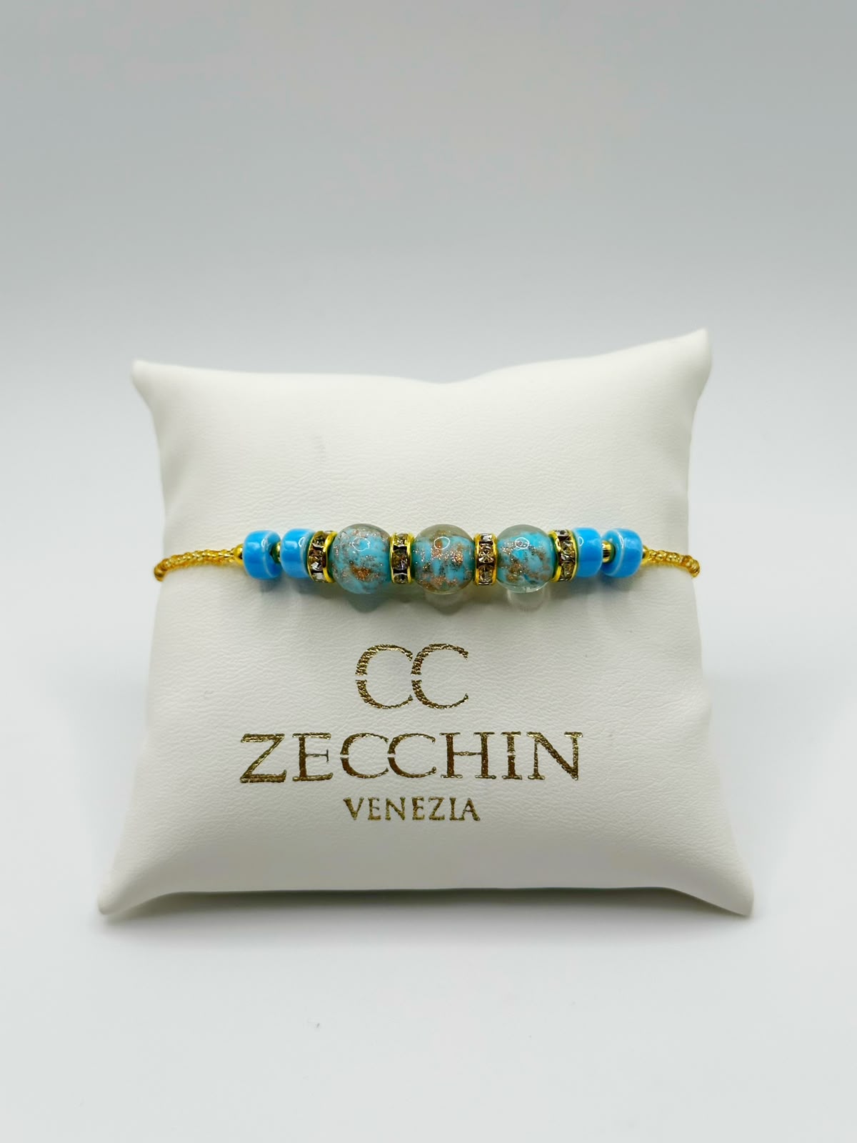 RONDELLA BRACCIALE vetro di Murano e ceramica