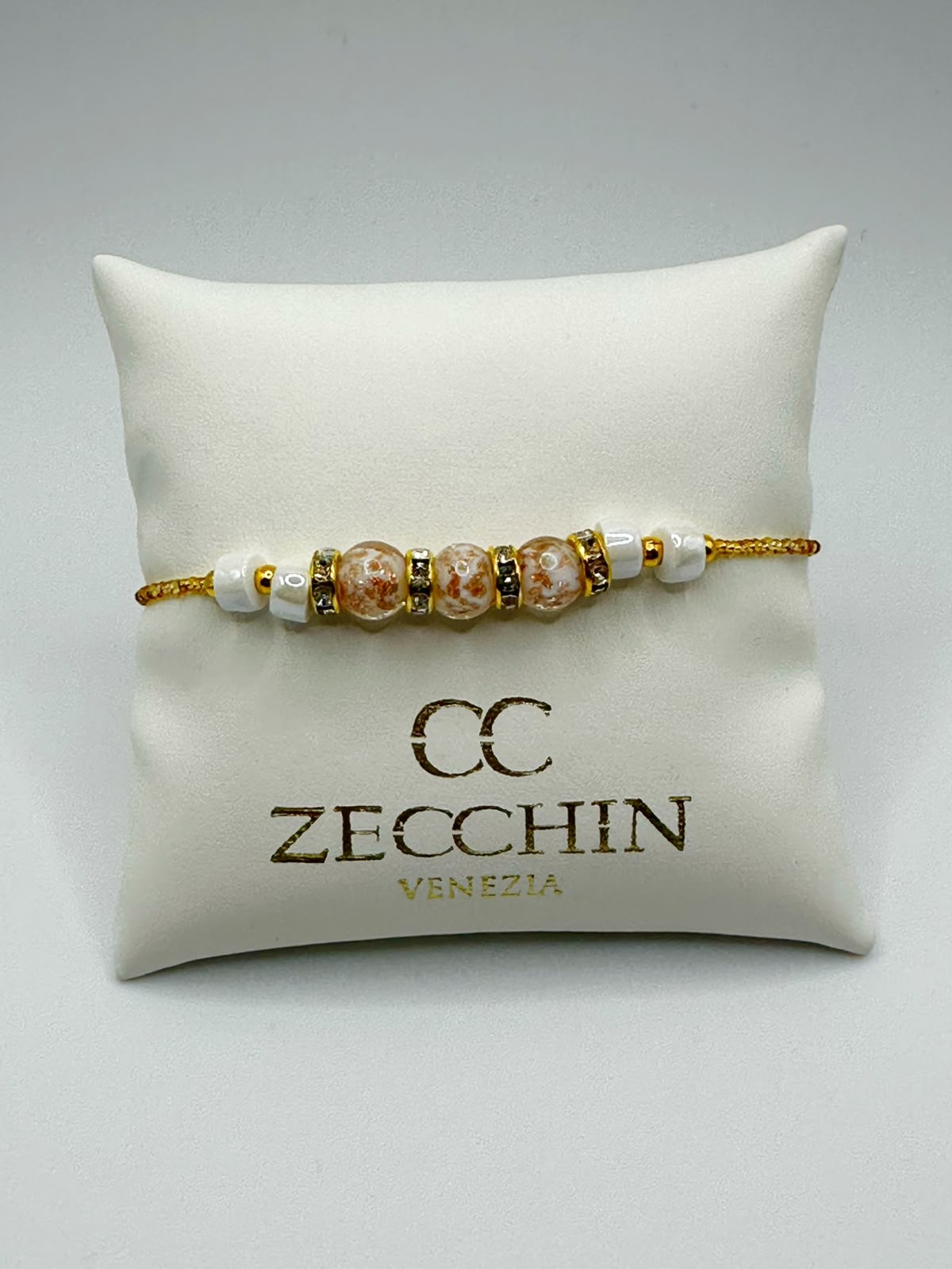 RONDELLA BRACCIALE vetro di Murano e ceramica