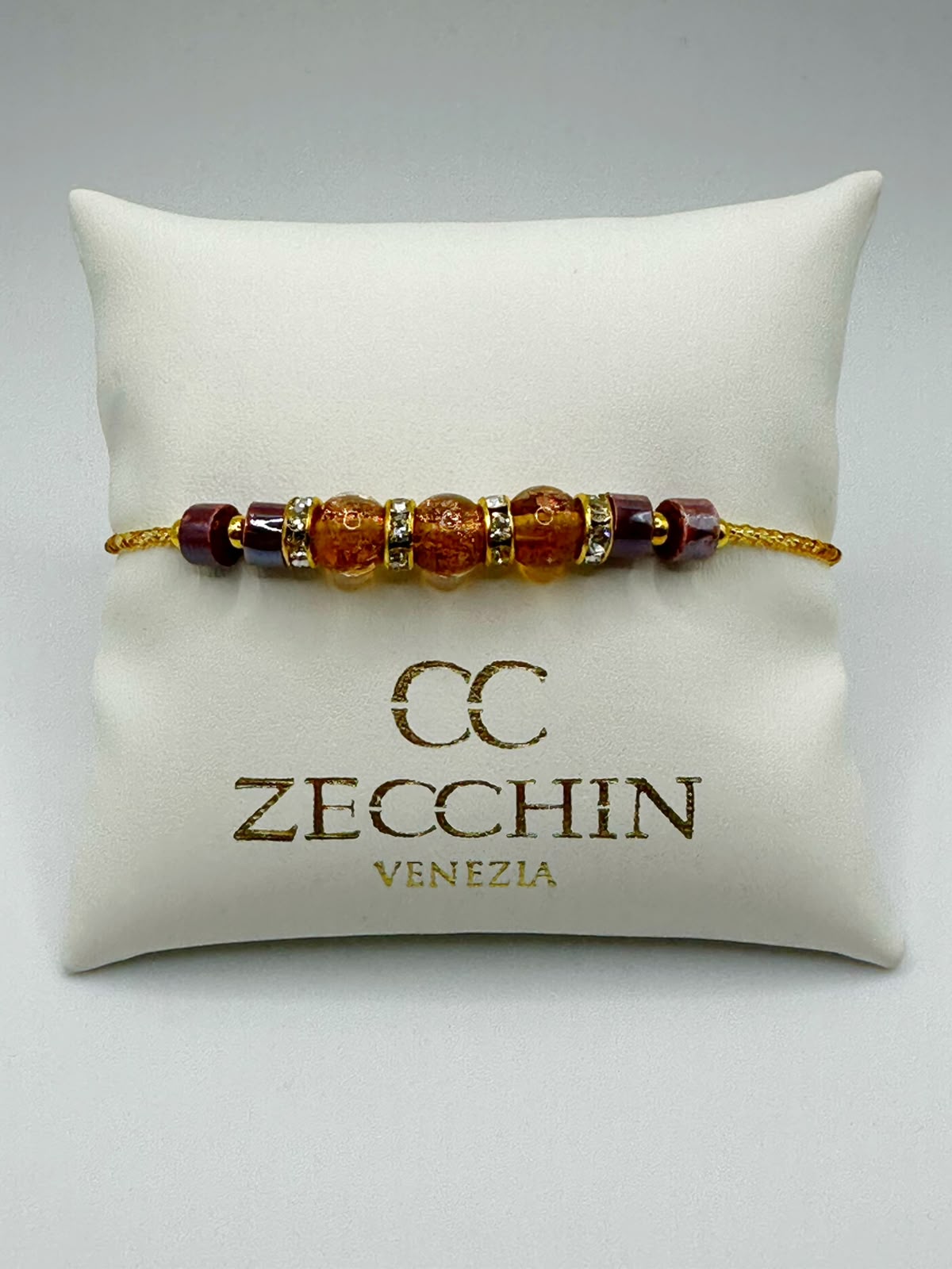 RONDELLA BRACCIALE vetro di Murano e ceramica