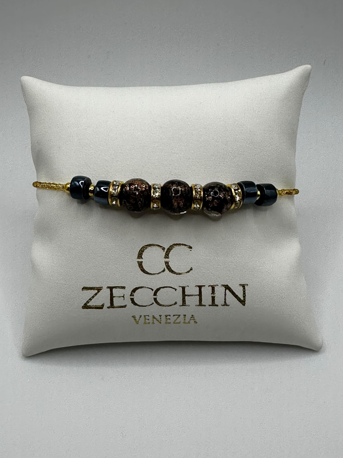 RONDELLA BRACCIALE vetro di Murano e ceramica