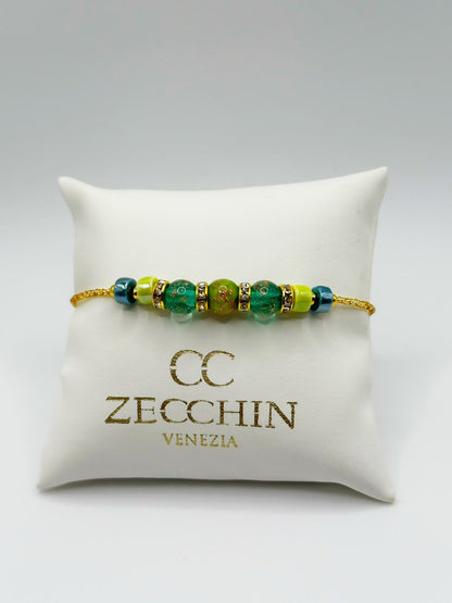 RONDELLA BRACCIALE vetro di Murano e ceramica