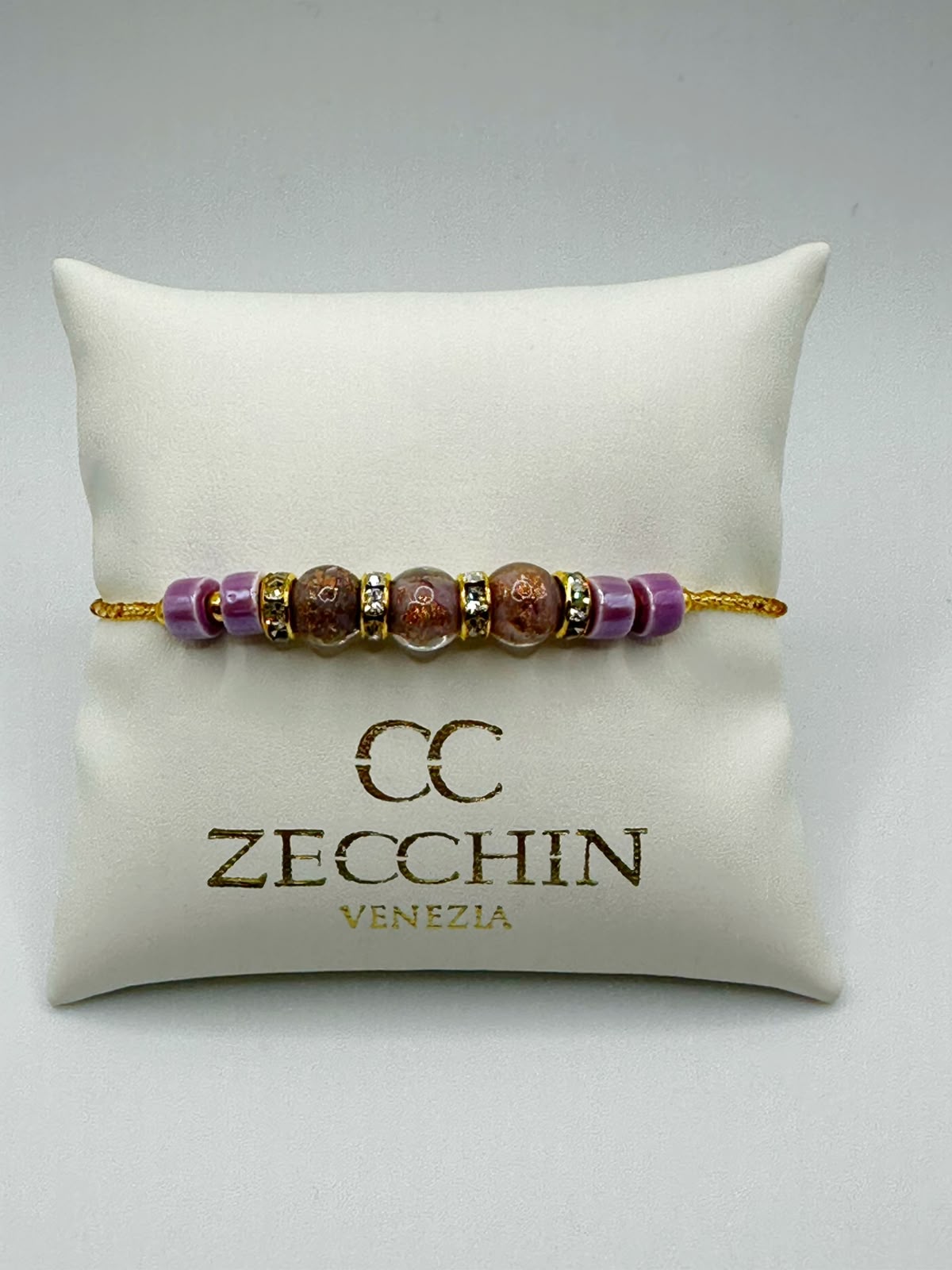 RONDELLA BRACCIALE vetro di Murano e ceramica