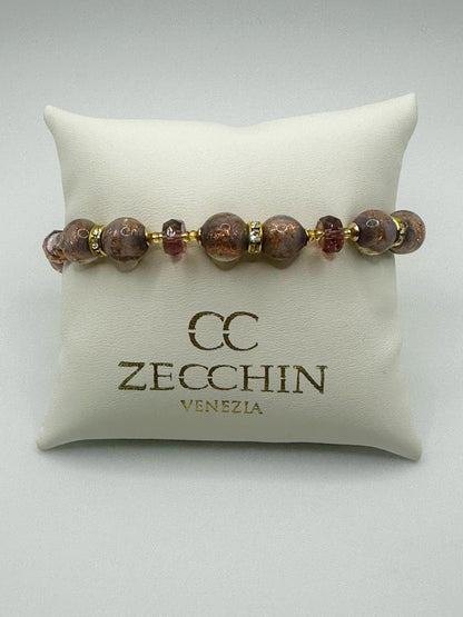 EMILY BRACCIALE con Perle in vetro di Murano con avventurina