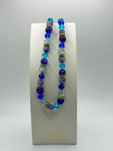 ELENA COLLANA CM 47 perle in vetro di murano rotonde