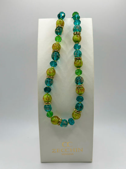 ELENA COLLANA CM 47 perle in vetro di murano rotonde