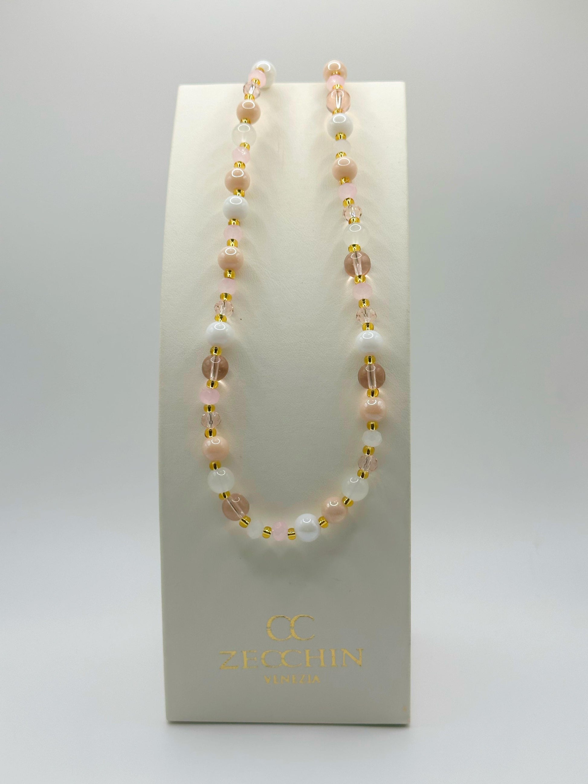 PASTELLO COLLANA perle in vetro di murano