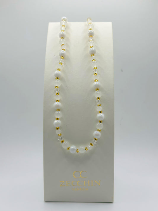 PASTELLO COLLANA perle in vetro di murano