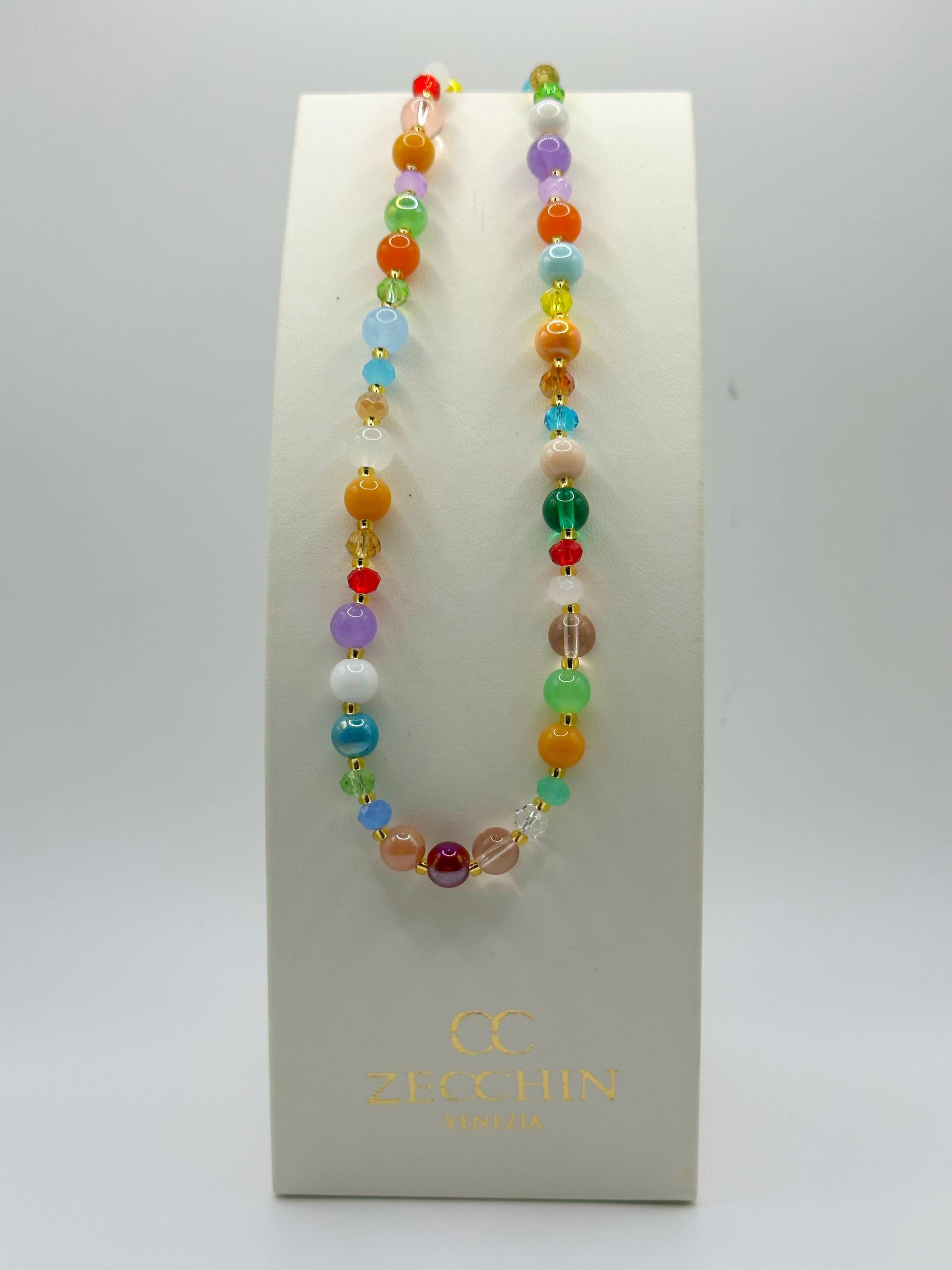 PASTELLO COLLANA perle in vetro di murano