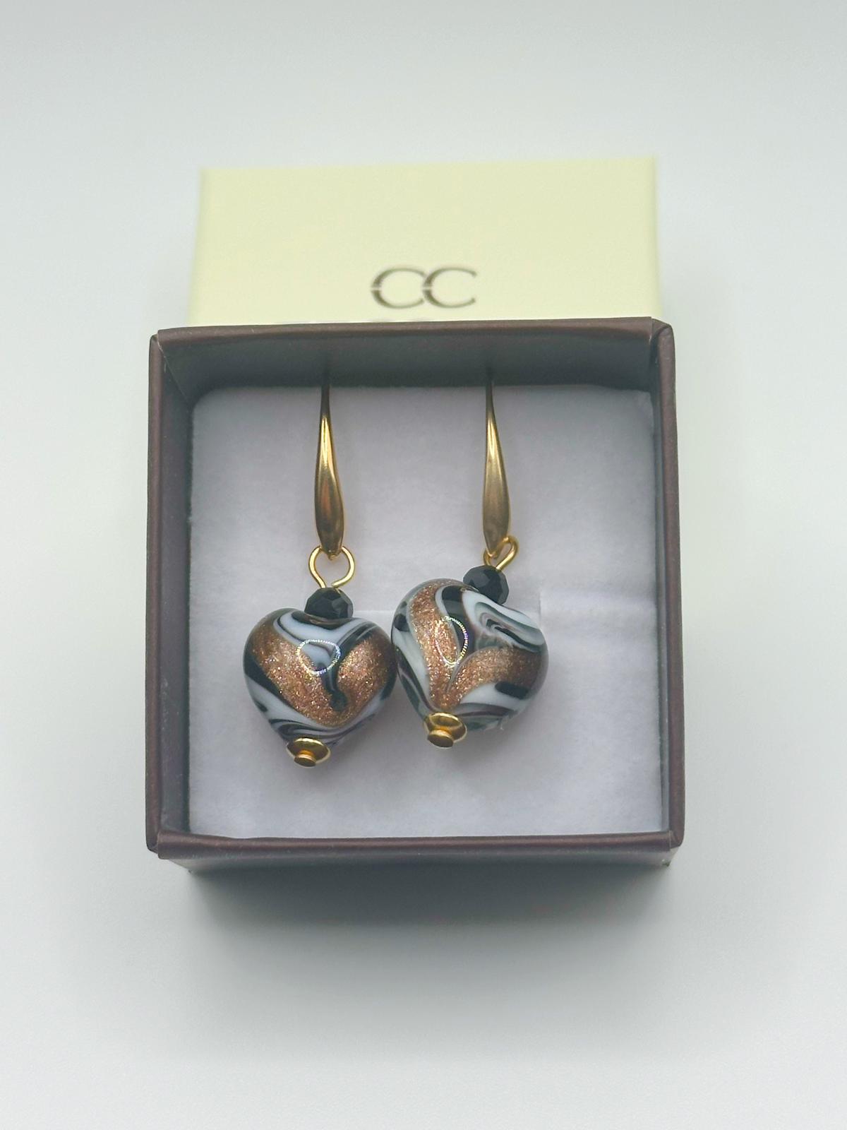 MARGOT ORECCHINI CUORE CON AVVENTURINA LP355