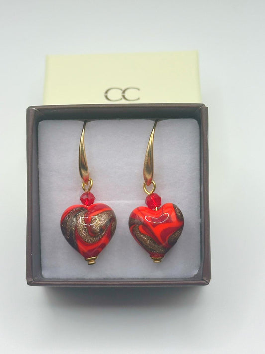 MARGOT ORECCHINI CUORE CON AVVENTURINA LP355