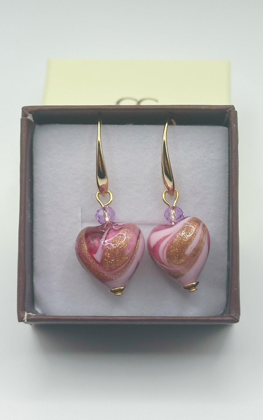 MARGOT ORECCHINI CUORE CON AVVENTURINA LP355