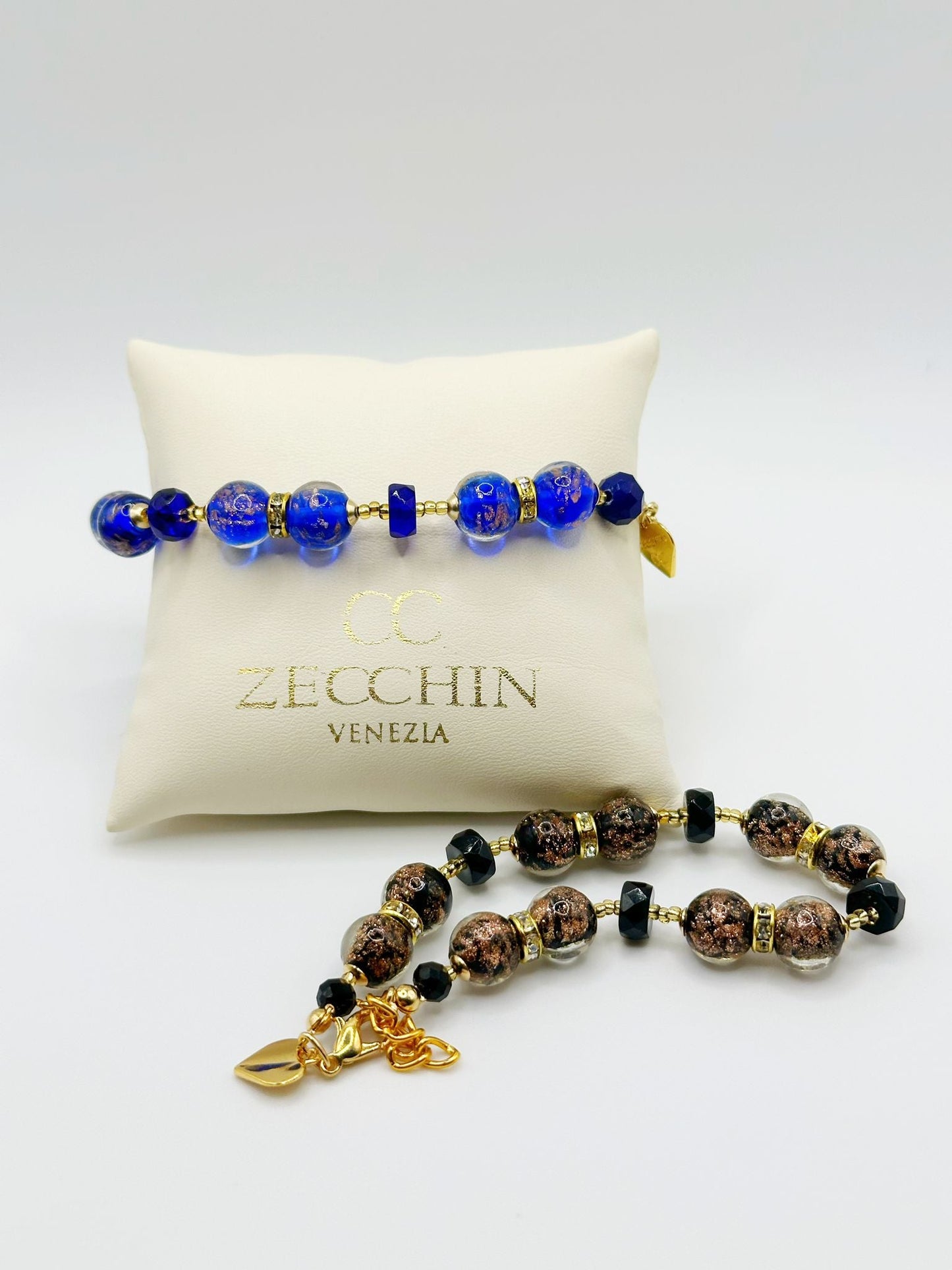 EMILY BRACCIALE con Perle in vetro di Murano con avventurina LP28