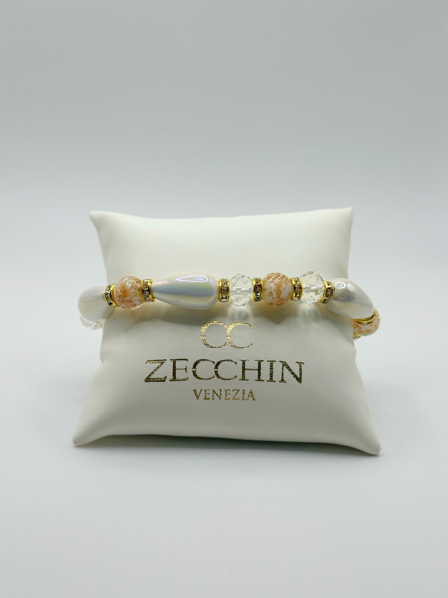 GOCCIA BRACCIALE perle in vetro di murano a goccia e rotonde LP251