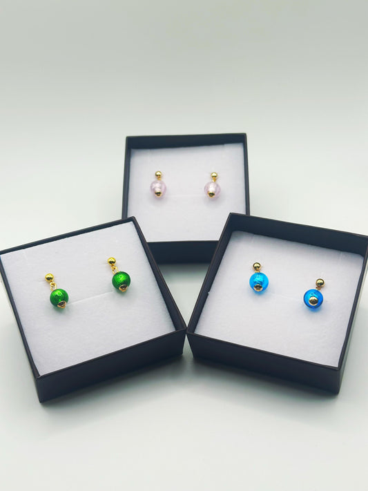 ONDA ORECCHINI a perla unica da 8mm satinata LP151