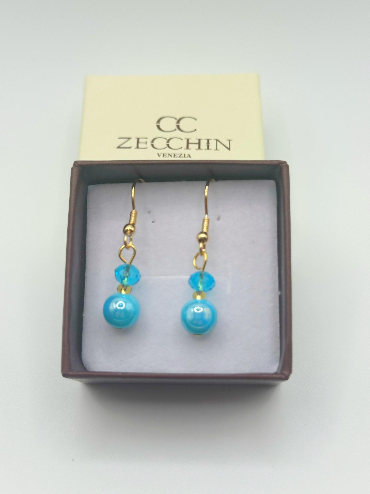 PASTELLO ORECCHINI perle in vetro di murano 5 varianti colore