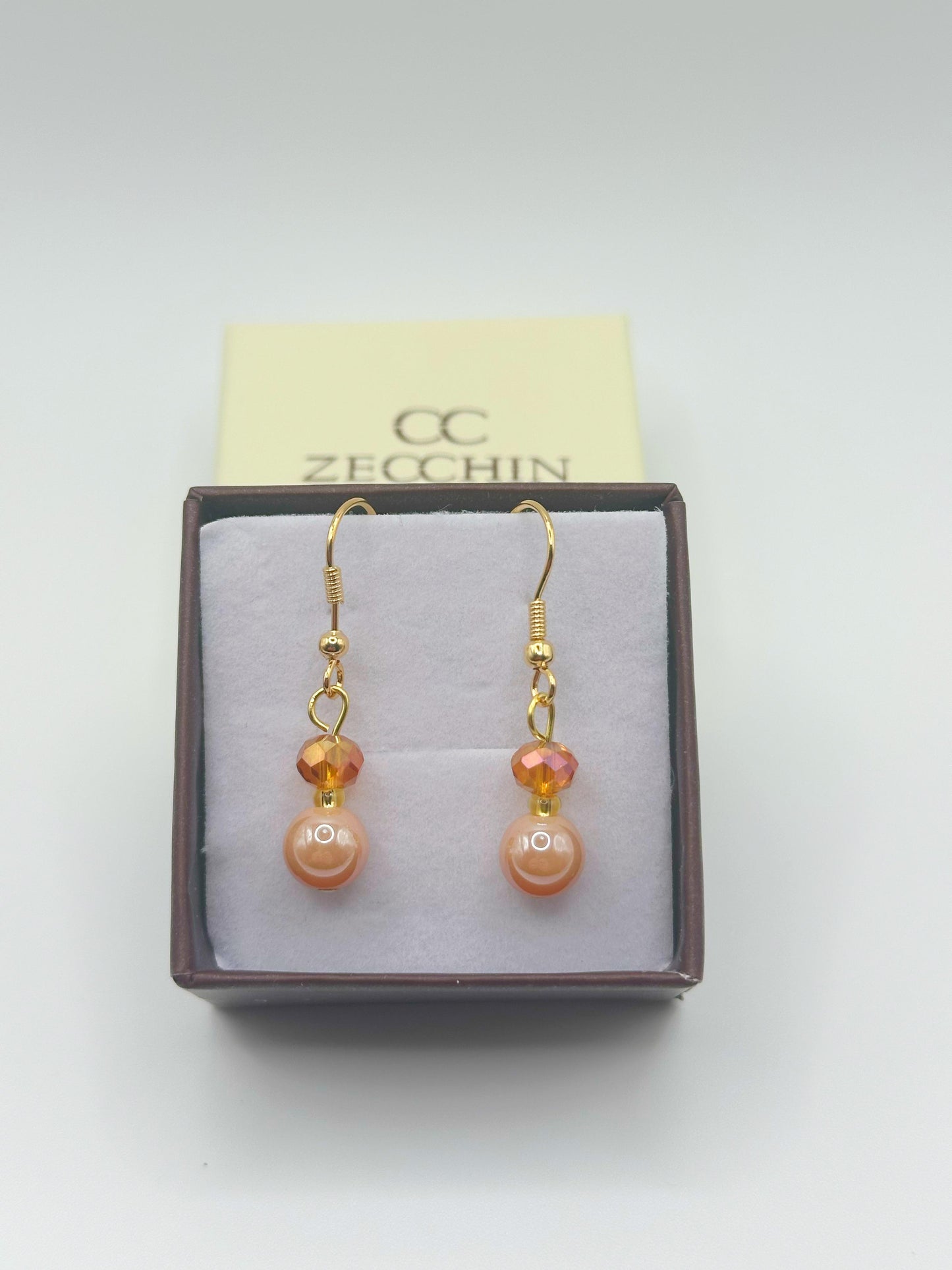 PASTELLO ORECCHINI perle in vetro di murano 5 varianti colore