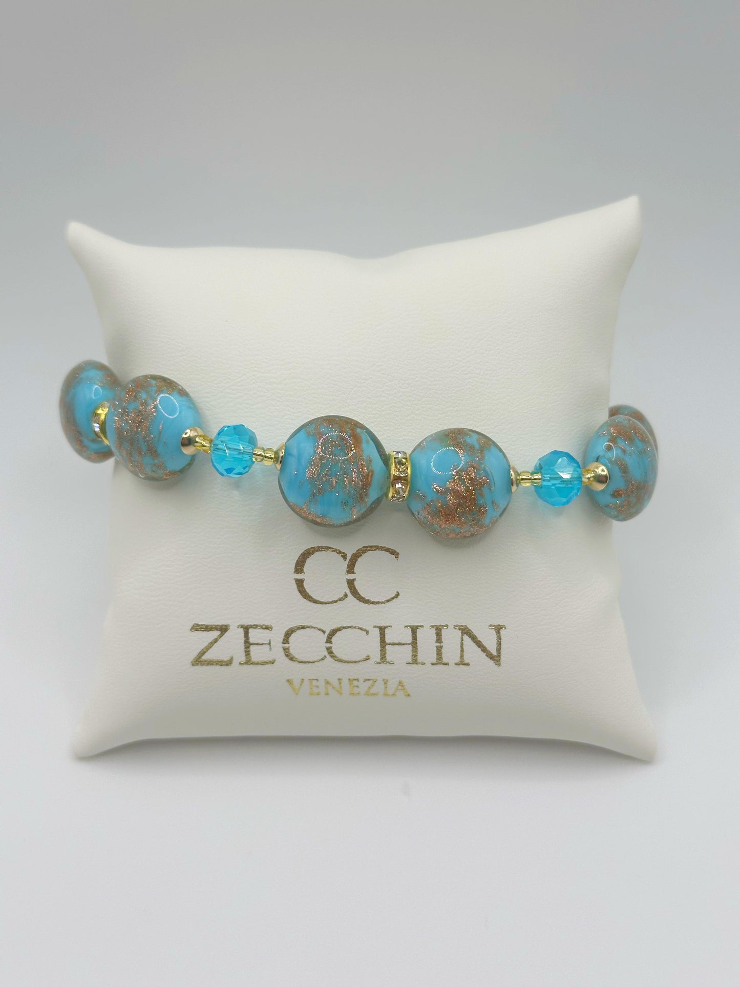 MARILYN BRACCIALE perle piatte in vetro di Murano