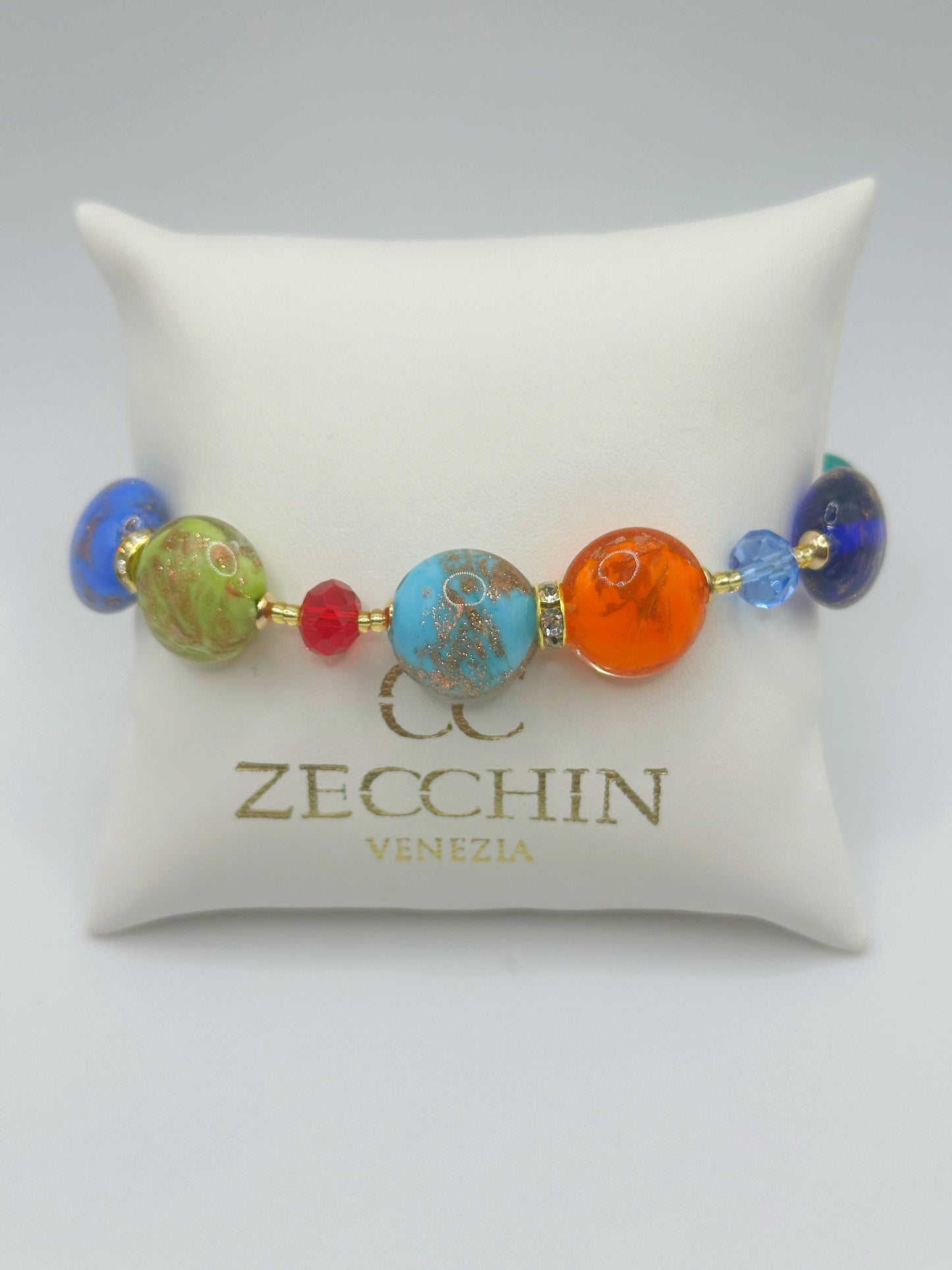 MARILYN BRACCIALE perle piatte in vetro di Murano