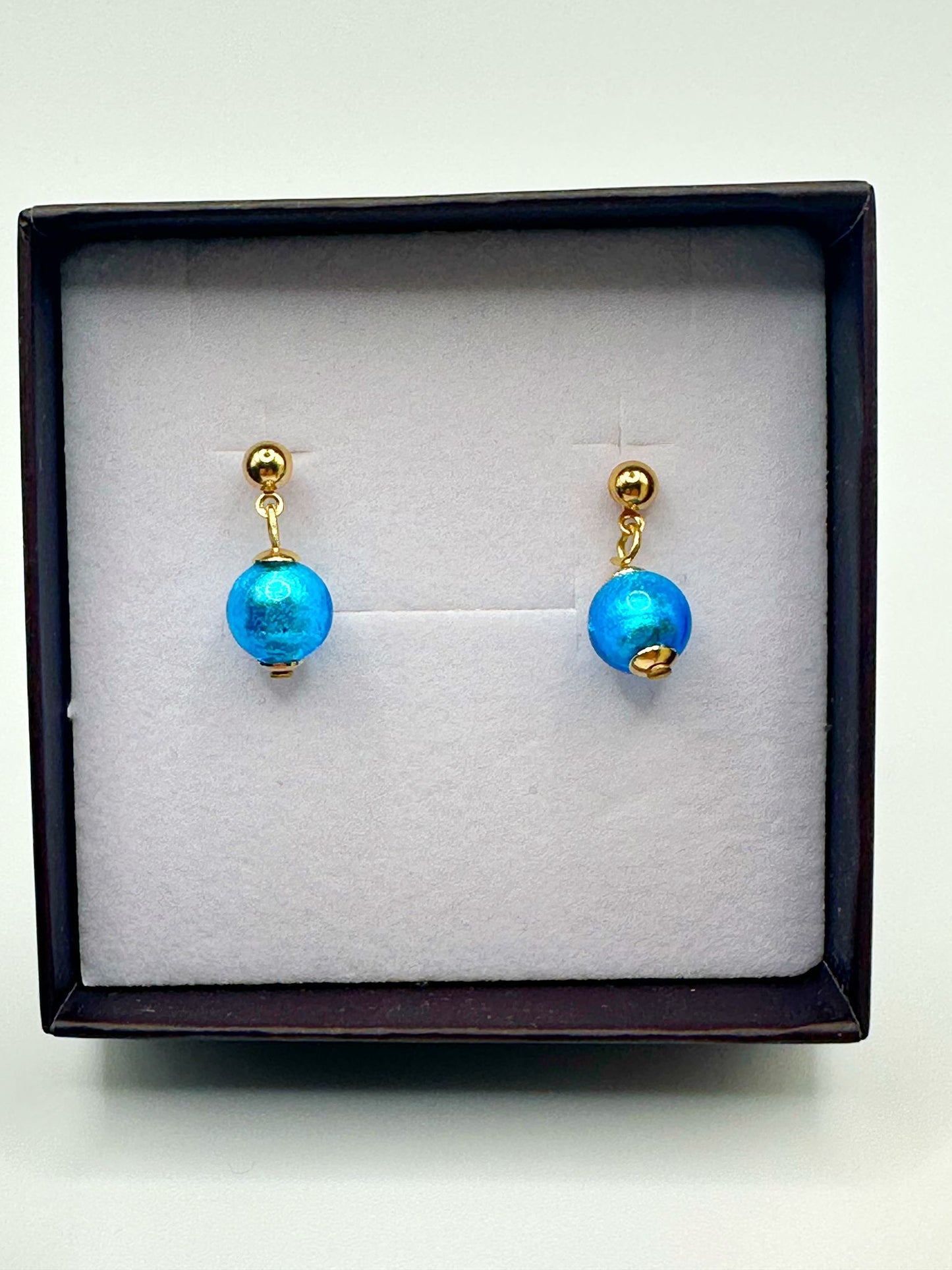 ONDA ORECCHINI a perla unica da 8mm satinata