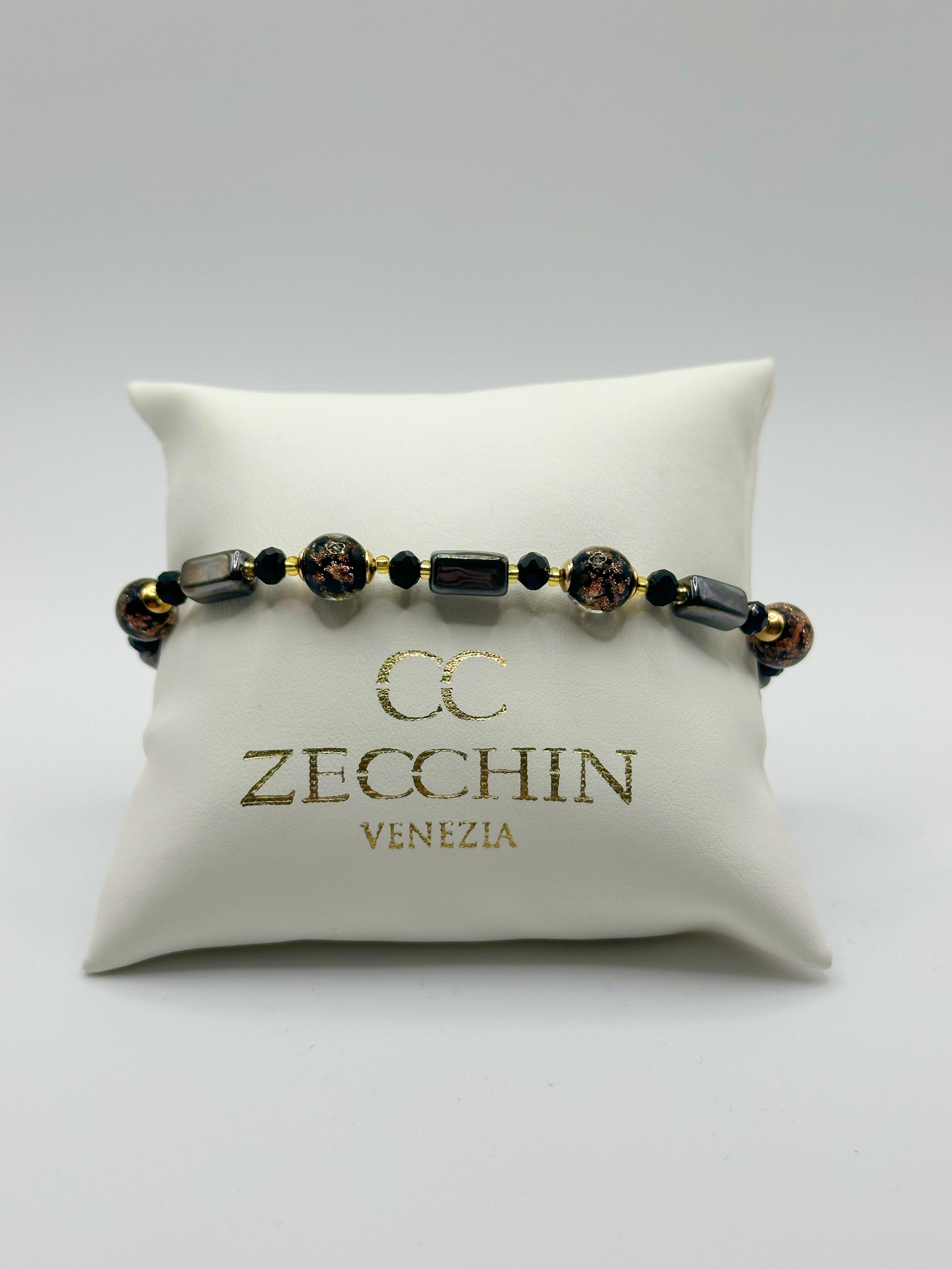 Bracciale Atene in vetro di Murano e avventurina