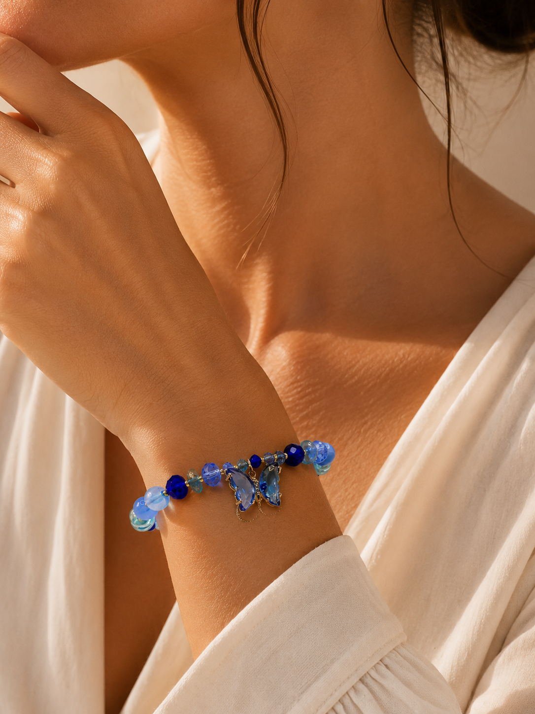 Bracciale Farfalla 15 cm, indossato