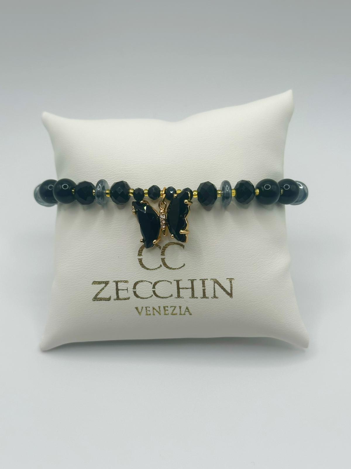 Bracciale Farfalla 15 cm, colore nero