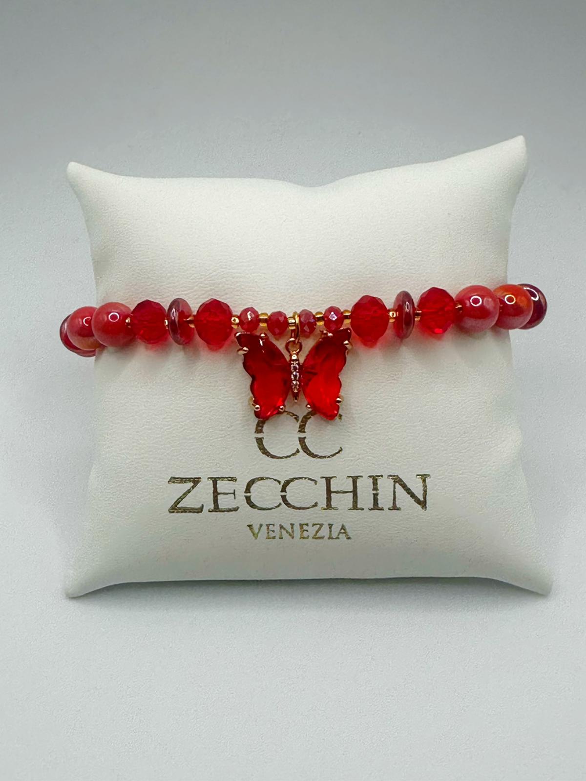 Bracciale Farfalla 15 cm, colore rosso