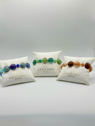Bracciale Marilyn elasticizzato in vetro di Murano