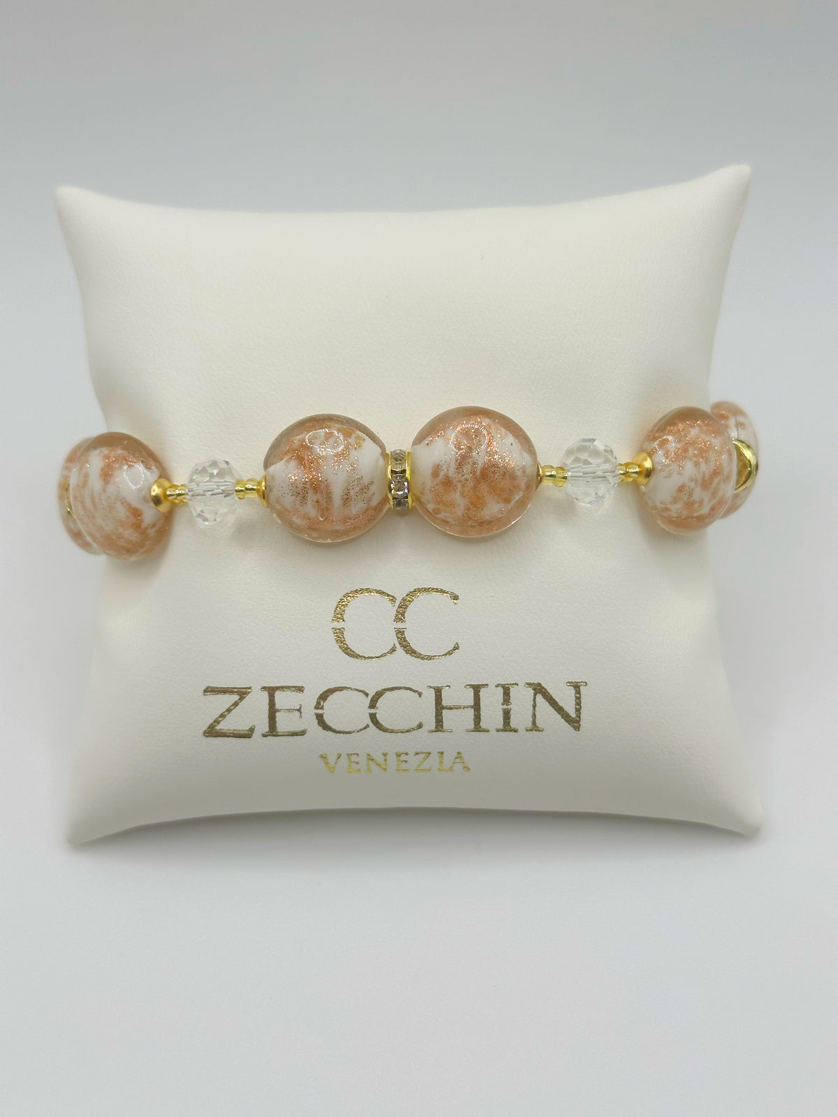 Bracciale Marilyn con perle piatte in vetro di Murano, variante 10