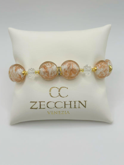 Bracciale Marilyn con perle piatte in vetro di Murano, variante 10