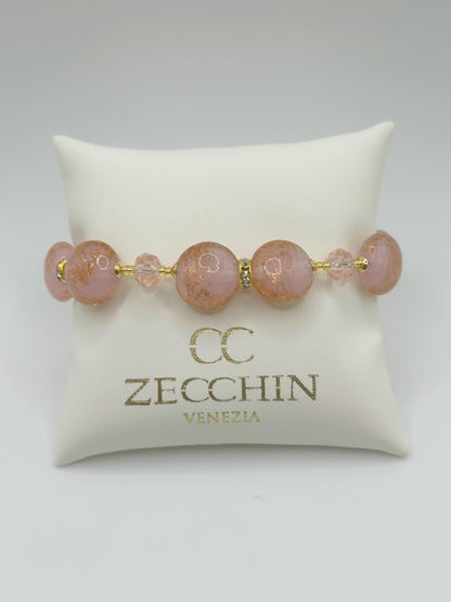 Bracciale Marilyn con perle piatte in vetro di Murano, variante 11