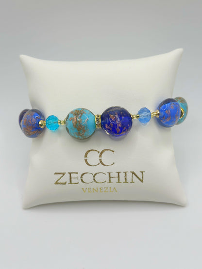 Bracciale Marilyn con perle piatte in vetro di Murano, variante 2