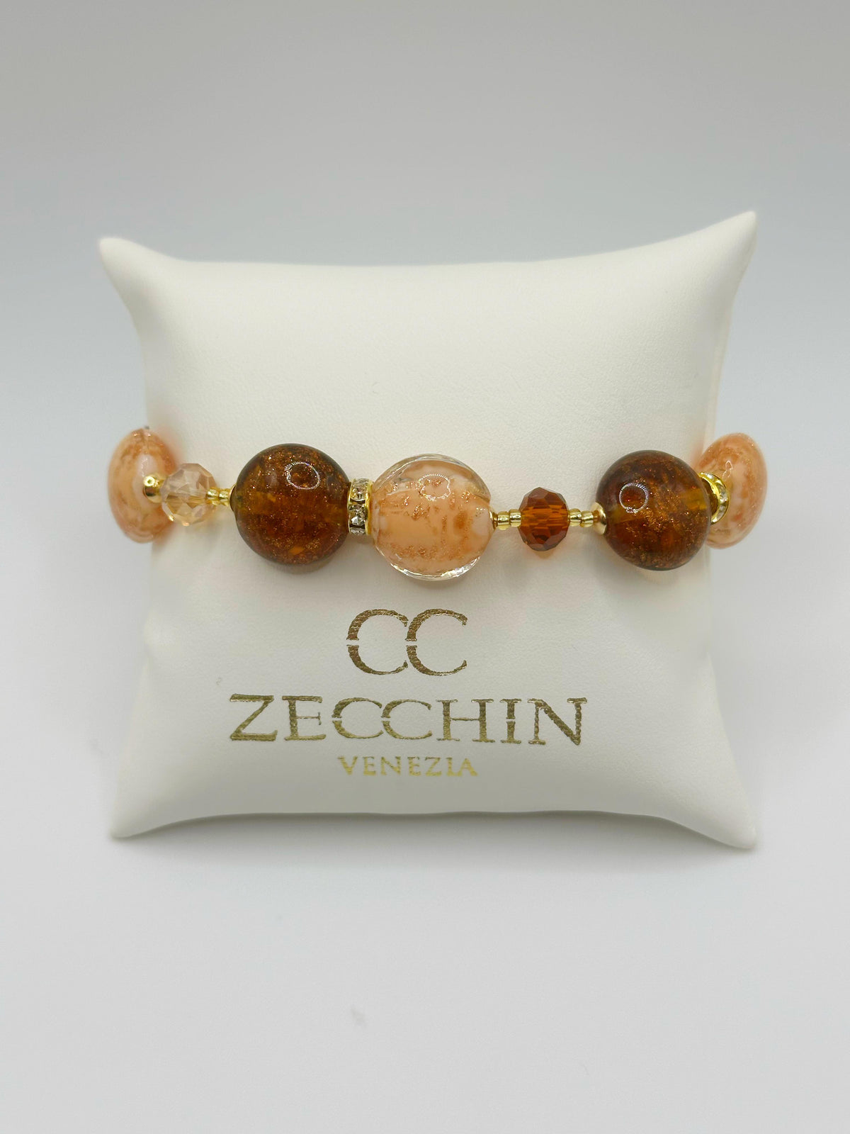 Bracciale Marilyn con perle piatte in vetro di Murano, variante 3