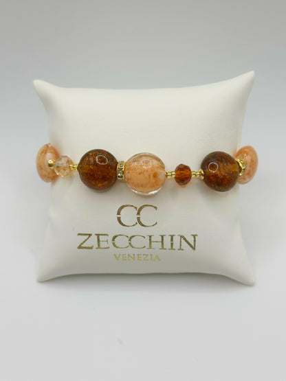 Bracciale Marilyn con perle piatte in vetro di Murano, variante 3